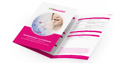 Vraag onze folder aan: Medicijnen en hun effecten op de nutriëntenstatus